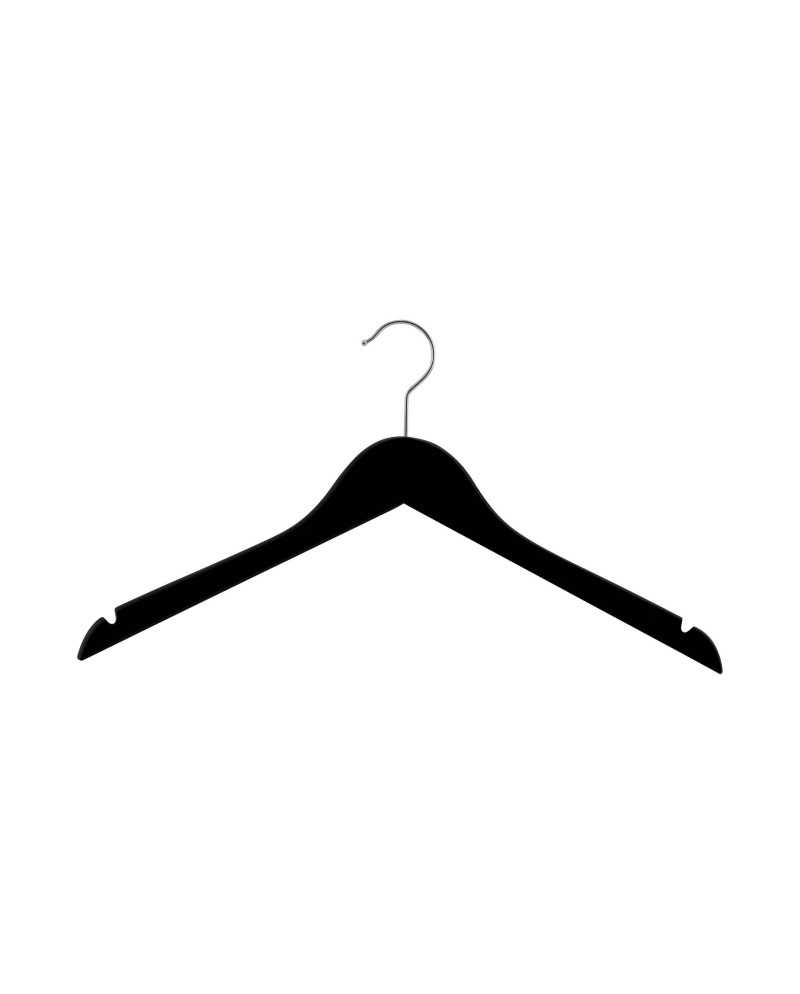 Lot De 50 Cintres Métal Avec Revêtement Caoutchouc - Antidérapants, Fins, Gain De Place, Noirs