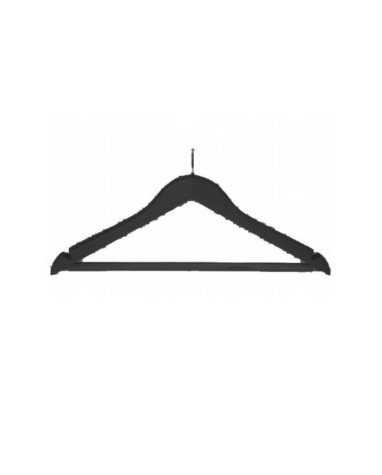 Cintre bois hôtel antivol - Encoches et barre - Lot de 100