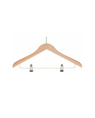 Cintre bois hôtel antivol à pinces - Lot de 100