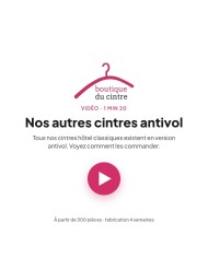Nos autres cintres antivol : tous nos cintres hôtel classiques en version antivol
