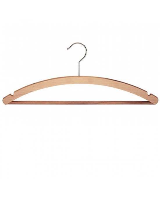 Lot de 100 cintres bois avec barre Lot de 100 cintres bois avec barre