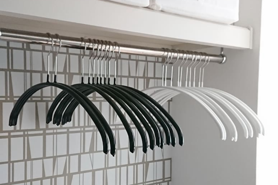 6 Cintres à Chaîne Métallique – 13 Crochets Par Cintre – Gain De Place Vertical – Pour Manteaux, Pantalons, Pulls