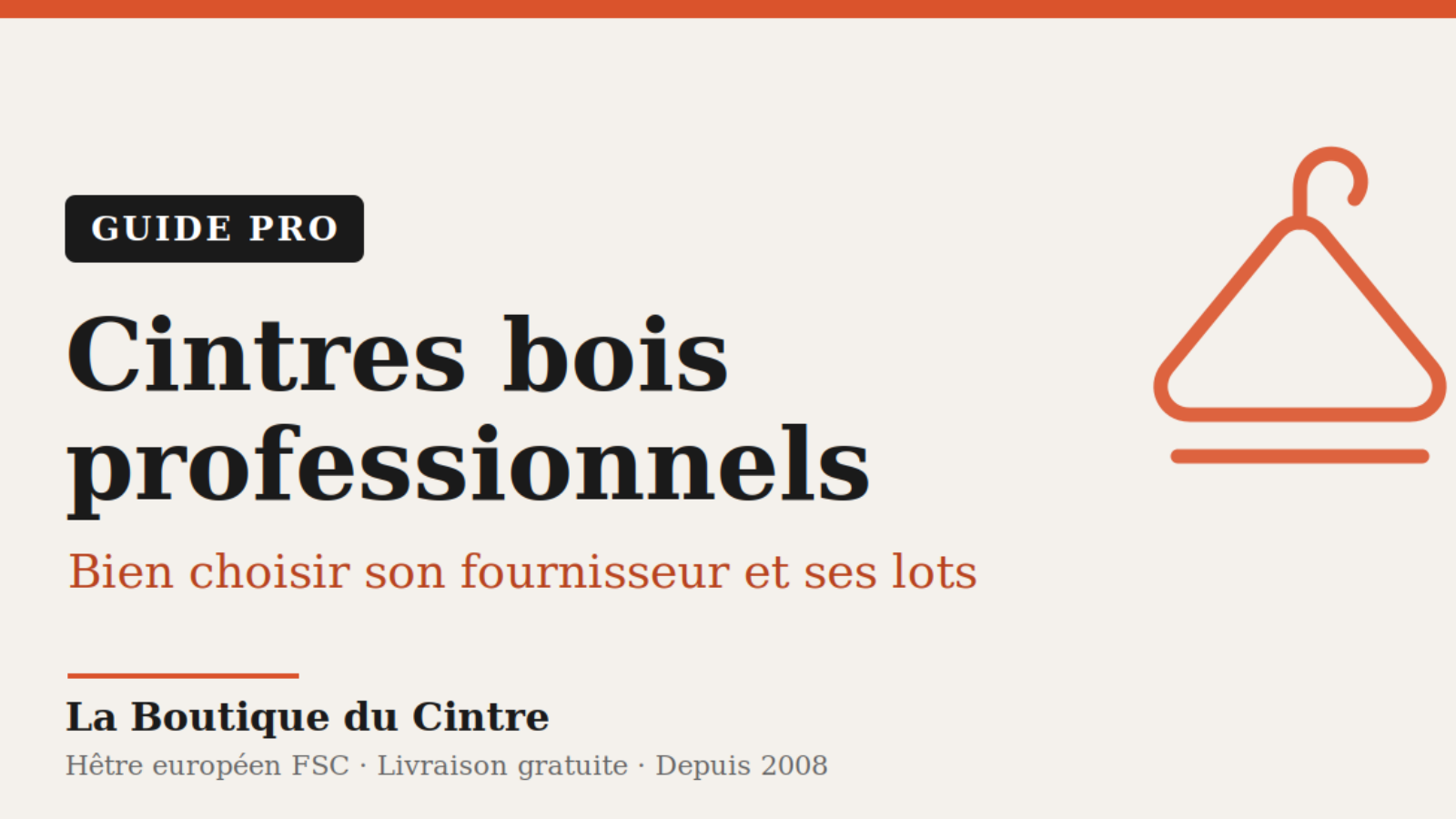 Cintres en bois professionnels en hêtre européen — La Boutique du Cintre