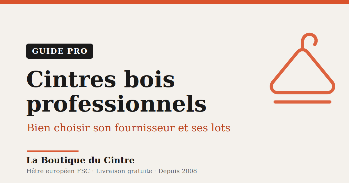 Cintres en bois professionnels en hêtre européen — La Boutique du Cintre